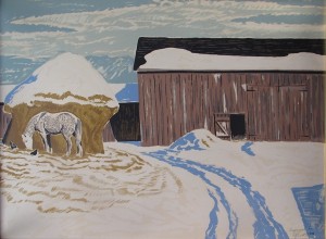 Thoreau MacDonald's Winter Morning Sampson-Matthews silkscreen