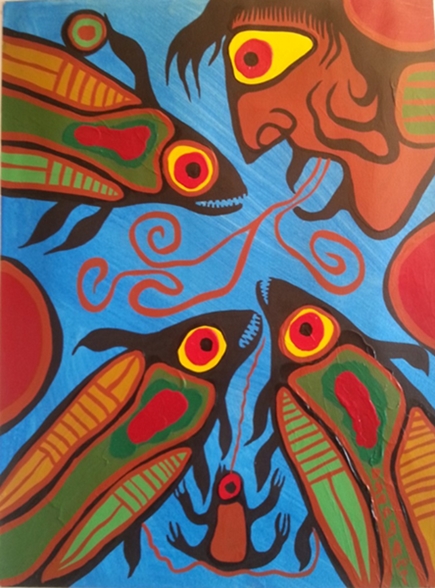 Sermon to the Fish | Norval Morrisseau